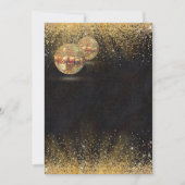 Schwarze Goldene Disco-Kugel Probe-Dinner Einladung (Vorderseite)