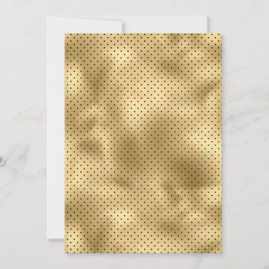 Schwarze goldene florale islamische Hochzeit Einladung (Rückseite)