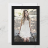 Schwarze goldene Fotos überragend süß 16 Einladung (Rückseite)