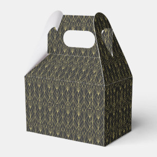 Schwarze goldene geometrische Kunst Deko Vintages Geschenkschachtel