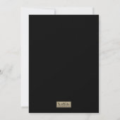 Schwarze & goldene Glitter-Optik Save The Dates Date (Rückseite)