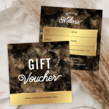 Schwarze & goldene Glitter-Watercolor-Salon-Gesche