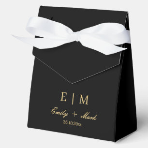 Schwarze Goldene Hochzeitsgunstbox Luxus individue Geschenkschachtel