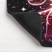 Schwarze + goldene knurrende Großkatze auf Laptop- Mousepad (Ecke)