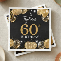 Schwarze Goldene Luftballons 60. Geburtstag