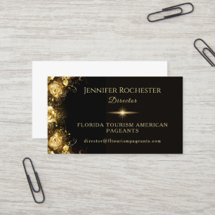 Schwarze & Goldene Luxus-Wettbewerbs-Vizitkarte Visitenkarte