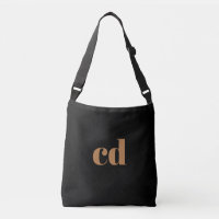 Schwarze goldene Monogramm-Initialen elegant, mode