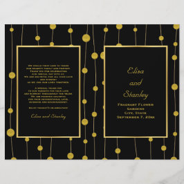 Schwarze, goldene Perlen Hochzeitsprogramm