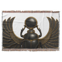 Schwarze & Goldene Pharaonische Käfer-Decke