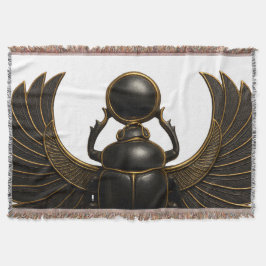 Schwarze & Goldene Pharaonische Käfer-Decke Decke