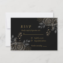 Schwarze & goldene Rosen Sarg gotische Eleganz