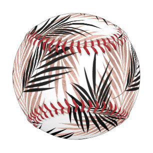 Schwarze Goldene Rosenpalmenblatt Tropischer Baum  Baseball