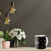 Schwarze goldene Sterne Kaffeetasse