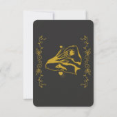 Schwarze Goldene Verlobung Speichern Sie das Datum Save The Date (Rückseite)
