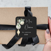 Schwarze goldene weiße Bauern Weihnachten Quadratischer Aufkleber