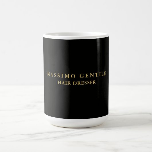 Schwarze Goldfarbe Professionell Trendig Kaffeetasse (Mittel)