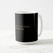 Schwarze Goldfarbe Professionell Trendig Kaffeetasse (VorderseiteRechts)