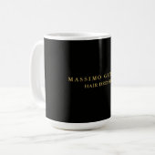 Schwarze Goldfarbe Professionell Trendig Kaffeetasse (Vorderseite Links)