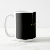 Schwarze Goldfarbe Professionell Trendig Kaffeetasse (Links)