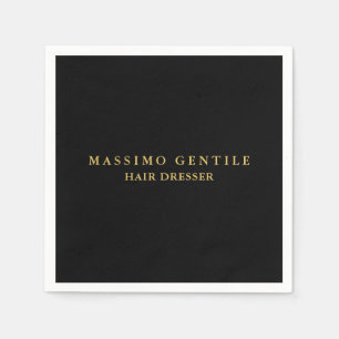 Schwarze Goldfarbe Professionell Trendig Serviette