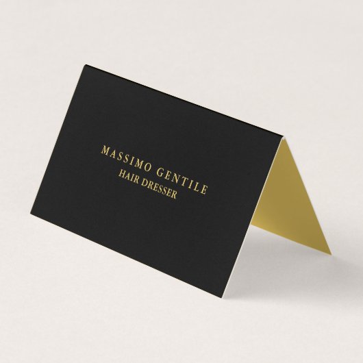 Schwarze Goldfarbe Professionell Trendig Visitenkarten (Vorderseite)