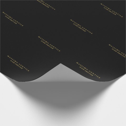 Schwarze Goldfarbe Professioneller Trend Geschenkpapier (Ecke)