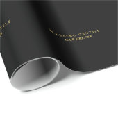 Schwarze Goldfarbe Professioneller Trend Geschenkpapier (Rolleneckpunkt)
