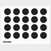 Schwarze Goldfarbe Professioneller Trend Runder Aufkleber (Blatt)