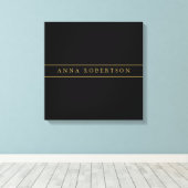 Schwarze Goldfarben Beruflich Chic Minimalistisch Leinwanddruck (Insitu (Holzboden))