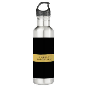 Schwarze Goldfarben Beruflich Trendy Minimalistisc Edelstahlflasche
