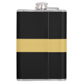 Schwarze Goldfarben Beruflich Trendy Minimalistisc Flachmann (Rückseite)
