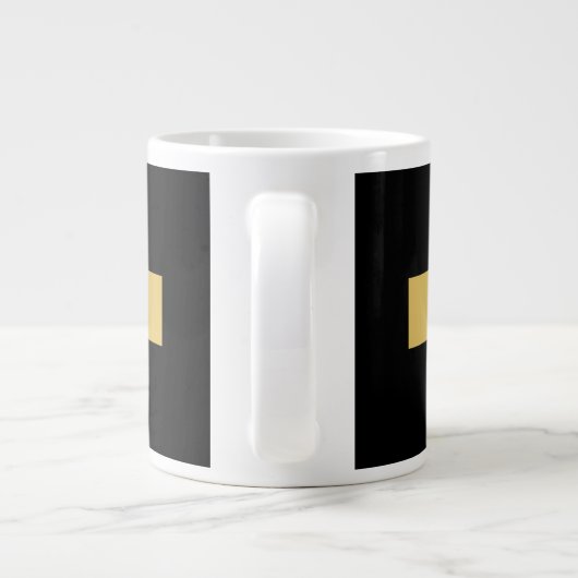 Schwarze Goldfarben Beruflich Trendy Minimalistisc Jumbo-Tasse (Rückseite)