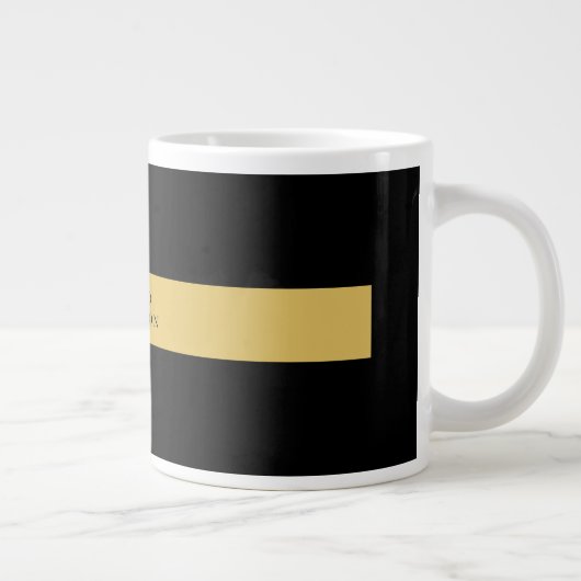 Schwarze Goldfarben Beruflich Trendy Minimalistisc Jumbo-Tasse (Rechts)