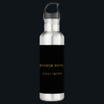 Schwarze Goldfarben Beruflich Trendy Moderne Schli Edelstahlflasche<br><div class="desc">Erleben Sie dieses moderne,  elegante Design. Diese Vorlage kann an alle beruflichen Beruf angepasst werden.</div>