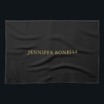 Schwarze Goldfarben Beruflich Trendy Moderne Schli Geschirrtuch<br><div class="desc">Schlichte Minimalistische moderne Designs. Sie sind alle einfach,  modern,  attraktiv.</div>