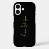 Schwarze Goldfarben Berufliche Trendkalligrafie Case-Mate iPhone Hülle (Rückseite)
