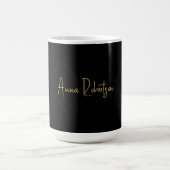 Schwarze Goldfarben Berufliche Trendkalligrafie Kaffeetasse (Mittel)