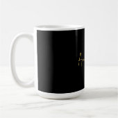Schwarze Goldfarben Berufliche Trendkalligrafie Kaffeetasse (Links)