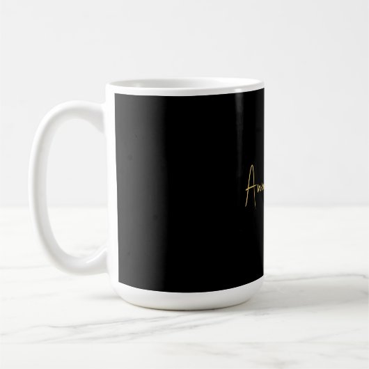 Schwarze Goldfarben Berufliche Trendkalligrafie Kaffeetasse (Links)