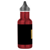 Schwarze Goldfarben Monogramm Anfangsbuchstabe Nam Edelstahlflasche (Links)