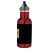 Schwarze Goldfarben Monogramm Anfangsbuchstabe Nam Edelstahlflasche (Rechts)