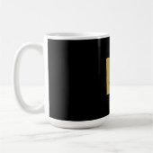 Schwarze Goldfarben Monogramm Anfangsbuchstabe Nam Kaffeetasse (Links)