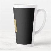 Schwarze Goldfarben Monogramm Anfangsbuchstabe Nam Milchtasse (Rechts)