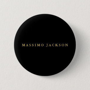 Schwarze Goldfarben Professioneller Trend Minimali Button