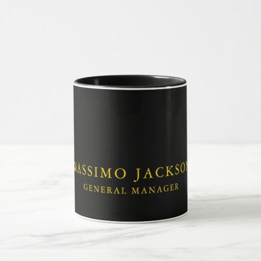 Schwarze Goldfarben Professioneller trendiger Mini Tasse (Zentrum)