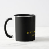Schwarze Goldfarben Professioneller trendiger Mini Tasse (Links)