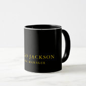 Schwarze Goldfarben Professioneller trendiger Mini Tasse (VorderseiteRechts)