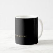 Schwarze Goldfarben Professioneller Trendiger Mode Kaffeetasse (VorderseiteRechts)