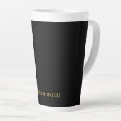 Schwarze Goldfarben Professioneller Trendiger Mode Milchtasse (Rechte Ecke)