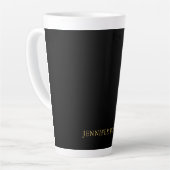 Schwarze Goldfarben Professioneller Trendiger Mode Milchtasse (Linke Ecke)